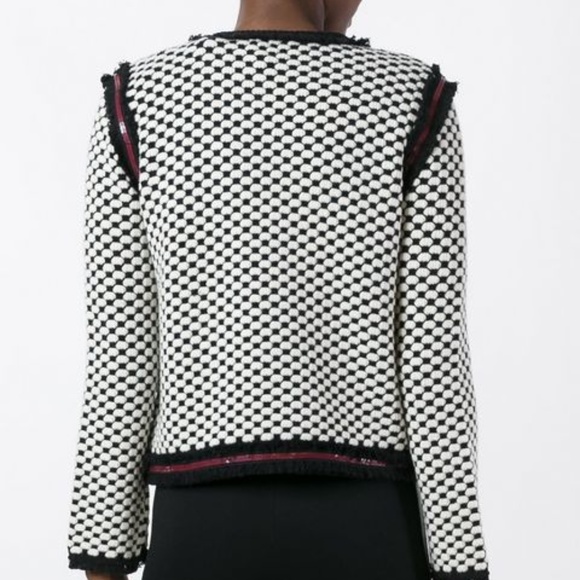 Tory Burch Sequin Embellished Petra Sweater Jacket - Picture 2 of 7